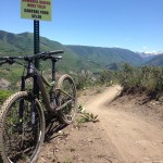 testing bikes on Aspen Air Line trail