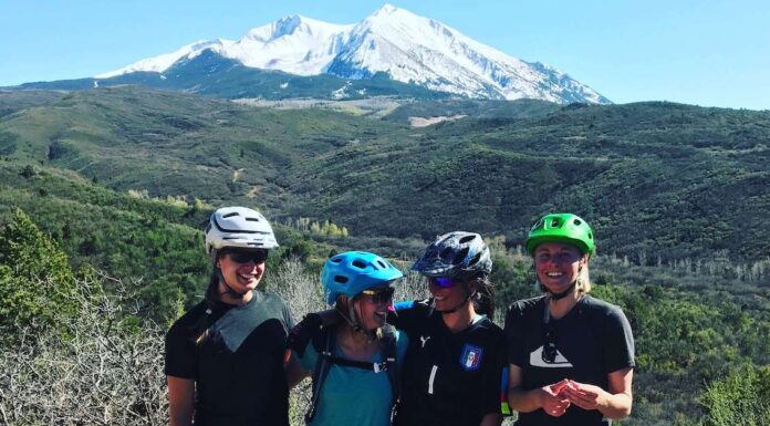 Trek Fuel EX 9.8 GX – 29″ Wheel Review women mountain biking at base of Mt Sopris in Carbondale, Colorado